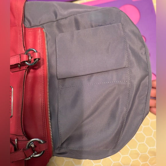 Coach Medium Leather Shoulder Bag. Pink/bright coral - Picture 9 of 16